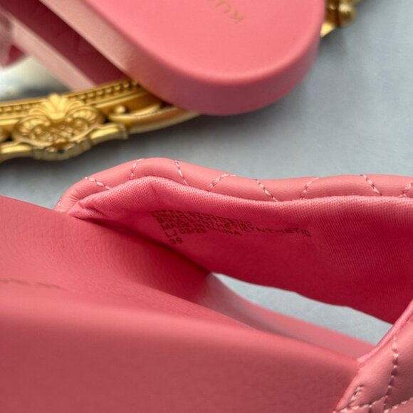 🆕 KURT GEIGER LONDON 🧿 NWOT Meena Eagle Quilted Slide, Pink - Sz 39 US 8.5 - Picture 13 of 15